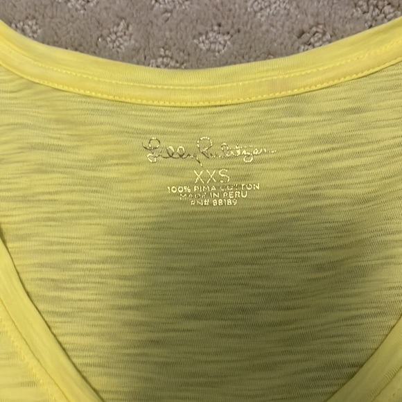 Lilly Pulitzer yellow tshirt - Picture 2 of 3